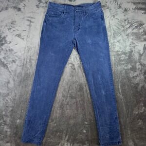 Mens 30 Ksubi Chino Pants Blue Excellent Slim Fit Washed Cotton Trousers